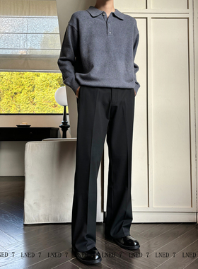 LNED7 【TR色纺布不掉色】高品质三本针工艺微喇西裤休闲COS西裤