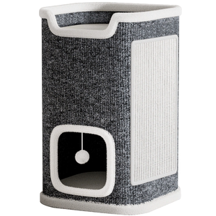 剑麻猫抓板耐磨不掉屑冬季保暖半封闭桶式双层猫窝猫爬架猫树一体