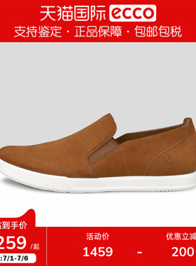 ECCO爱步男鞋春夏新款软底透气一脚蹬乐福鞋休闲鞋551114香港现货