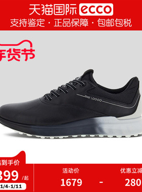ECCO爱步男鞋2025年新款透气防水休闲运动鞋 高尔夫S3系列102944