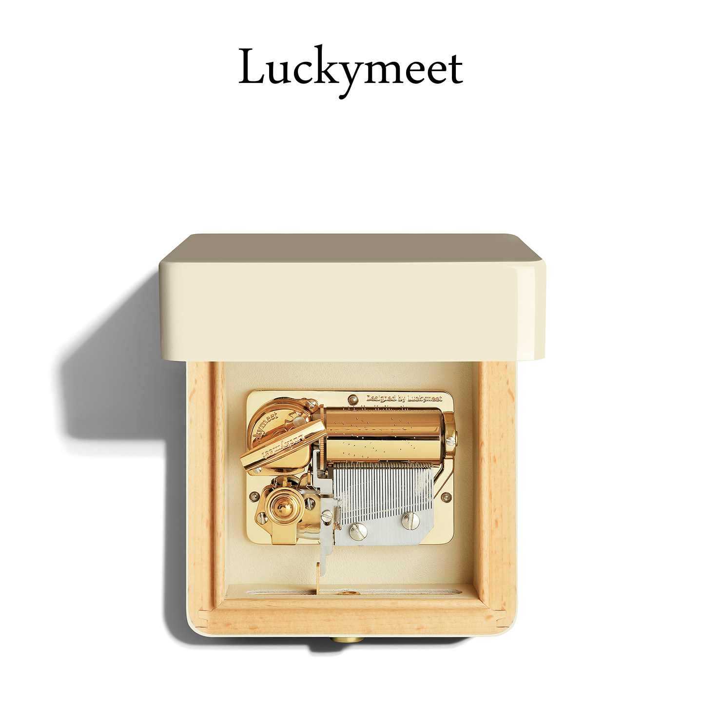 Luckymeet36音阶象牙白八音盒