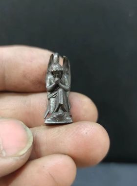 纯黄铜实心金属跪地祈祷天使天使