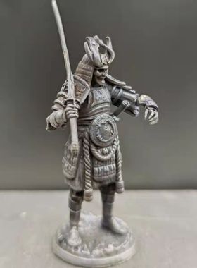 黄铜复古做旧鬼武士兵人摆件雕塑