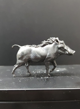 黄铜做旧野猪豪猪摆件