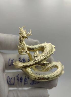 黄铜中国龙摆件电视柜书架装饰品