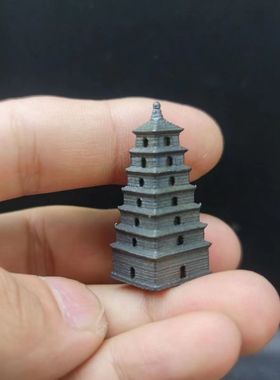 黄铜大雁塔宝塔摆件装饰品