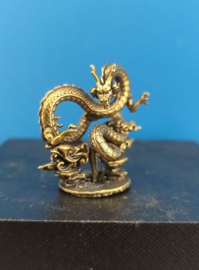 黄铜七龙珠召唤手办神龙雕像许愿龙盘龙模型造景装饰龙珠车内摆件