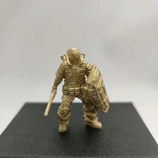 微缩1/35 生化重型机甲机兵2GK白模手办黄铜战士全身模型纯铜摆件