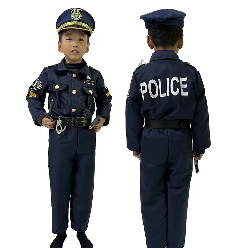 万圣节儿童警察角色扮演服