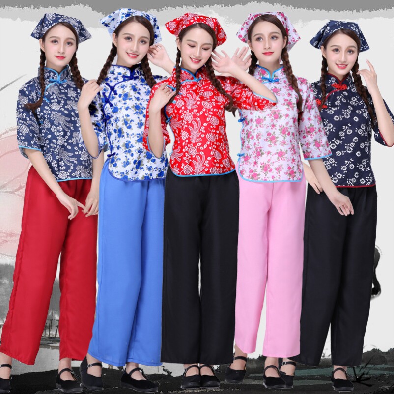 阿庆嫂演出服采茶服民国学生装