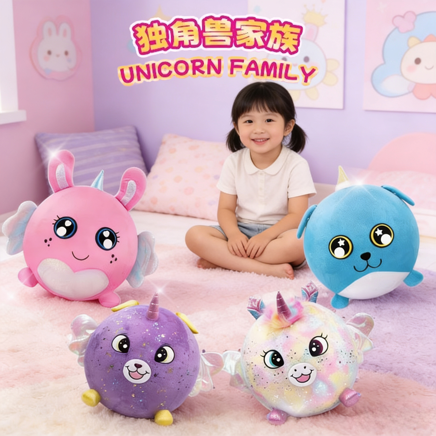 碧格魔法球儿童女孩毛绒玩具礼物