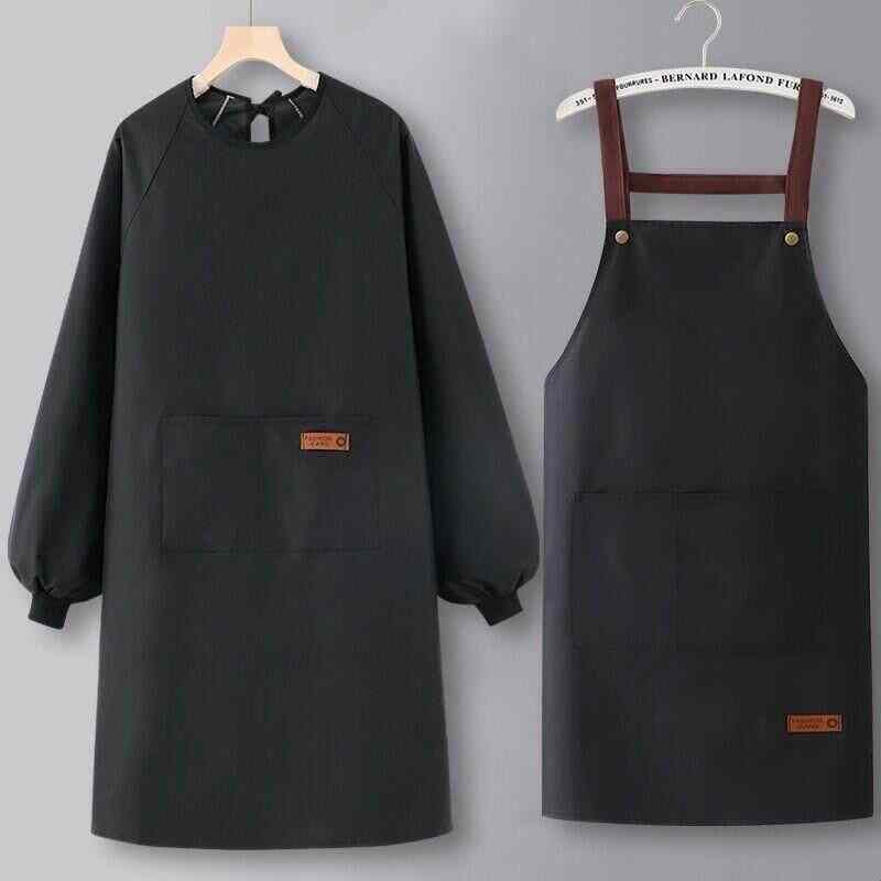 美术生专用画画围裙防水耐脏成人油画反穿罩衣袖套学生画室工作服