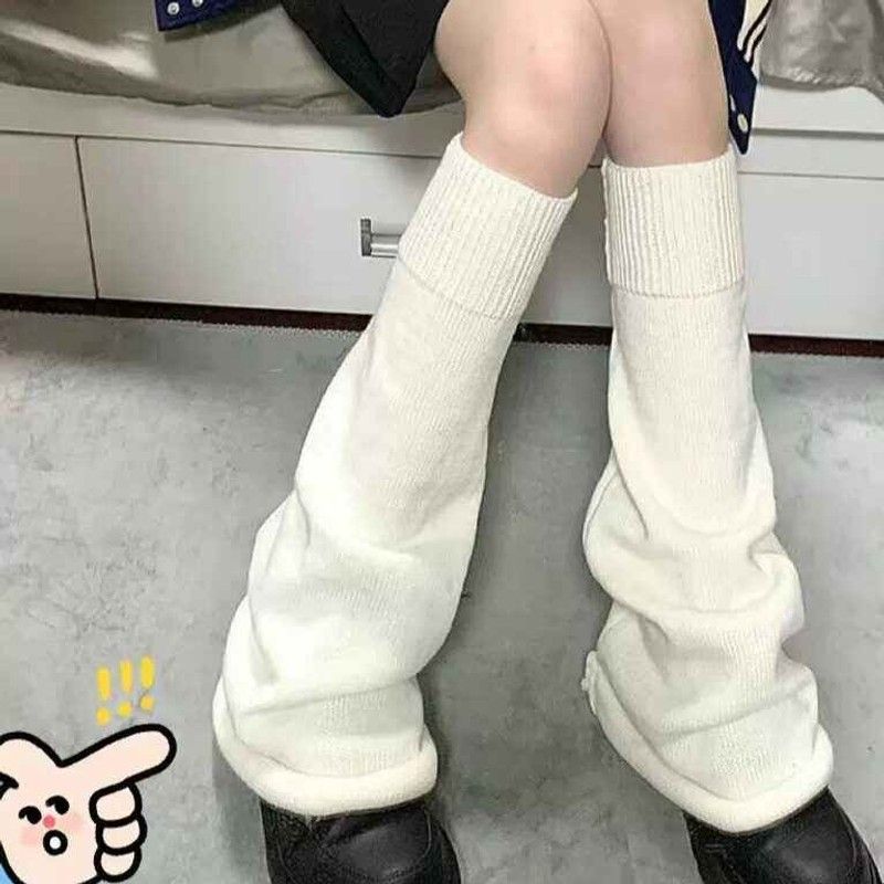 袜子女堆堆袜针织袜套喇叭阔腿y2k辣妹亚文化腿套jk长袜秋冬款