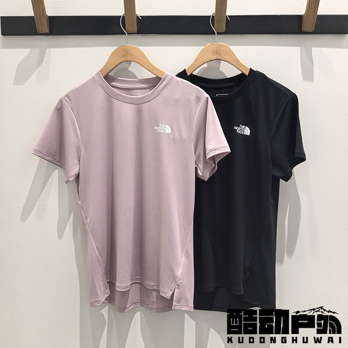 26春夏TheNorthFace北面户外越野跑步轻薄修身速干短袖T恤女8DFJ