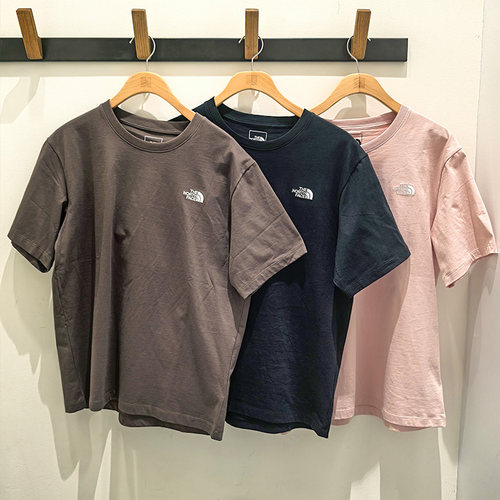 25春夏TheNorthFace北面户外纯棉休闲舒适透气圆领短袖情侣款8DEV