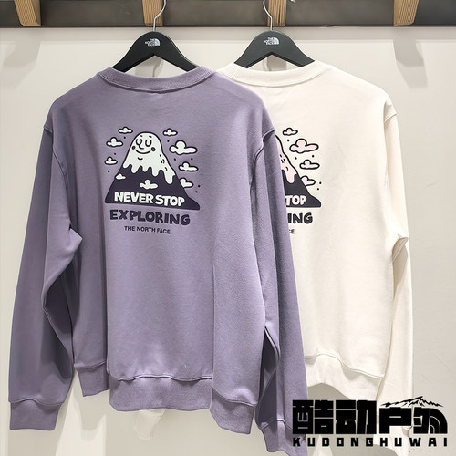26秋冬新款THeNorthFace北面户外舒适透气圆领印花针织卫衣女8JM4