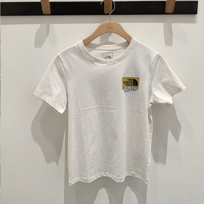 北面户外休闲透气纯棉印花短袖