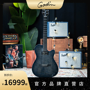 官方正品 加拿大Godin A 6 ULTRA 电木吉他 牛仔蓝