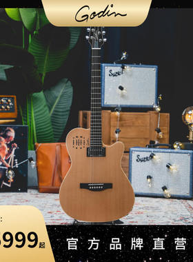 官方正品 加拿大Godin A 6 ULTRA 电木吉他 原木色