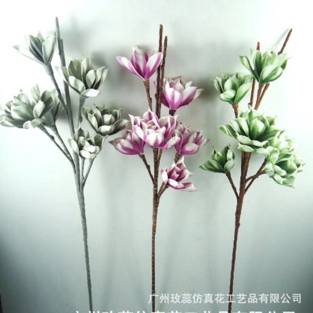 热销款高档欧式花 5头左角花 eva仿真花 仿真花 人造花1190