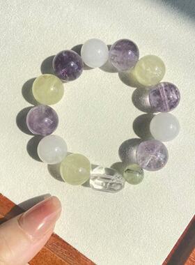 【日照紫烟】天然紫水晶柠檬晶手