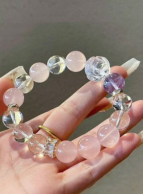 天然黄水晶10-12mm手串女款高级