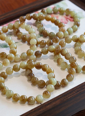 天然新疆和田玉糖白手串真货