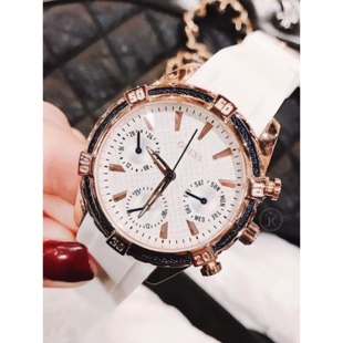 三眼计时运动欧美硅胶表带石英 盖斯GUESS手表女时尚 原创正品 新款