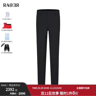 秋冬新款 休闲裤 TR仿毛腰里全针织裤 黑色男士 子 RARE威雅男裤