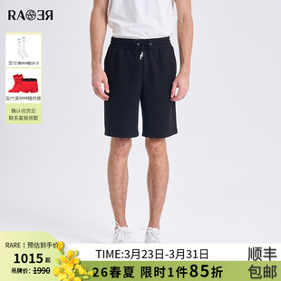 2026夏季 简约百搭黑色休闲短裤 新款 男士 宽松五分裤 RARE威雅男裤