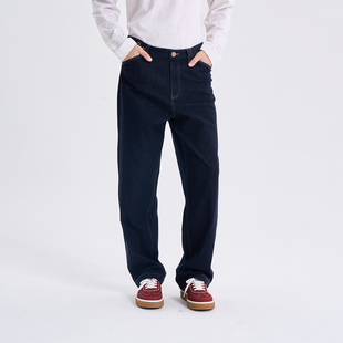 步步生花 深蓝阔腿牛仔裤 情侣款 2026春夏新款 男 RARE威雅男裤
