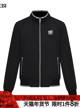 RARE威雅男装 秋冬新款男士立领黑色夹克底磨毛加厚保暖休闲外套