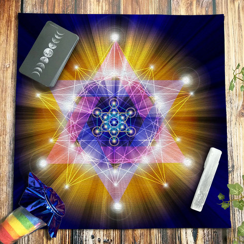 十芒星绒布桌布彩虹星空布塔罗布推牌布网红直播背景布祭坛水晶布