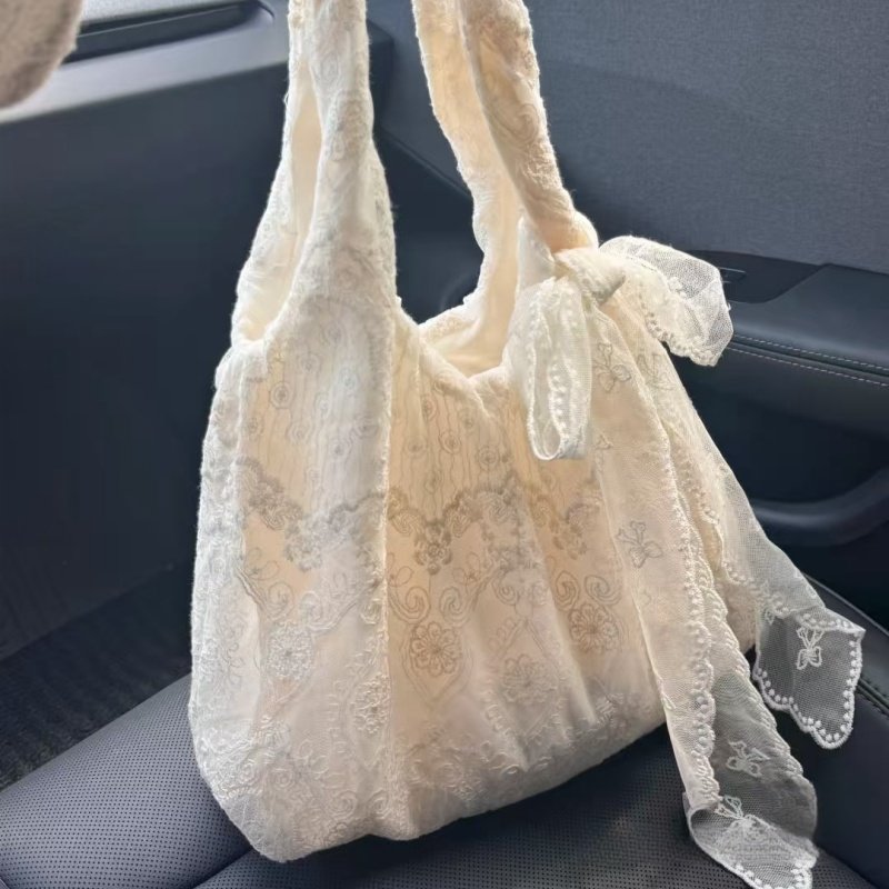 温柔风背心包包女2025新款花边蕾丝单肩包大容量通勤手提腋下包女,箱包皮具/热销女包/男包,通用款女包,淘宝优惠券,粉丝福利购,淘宝优惠卷