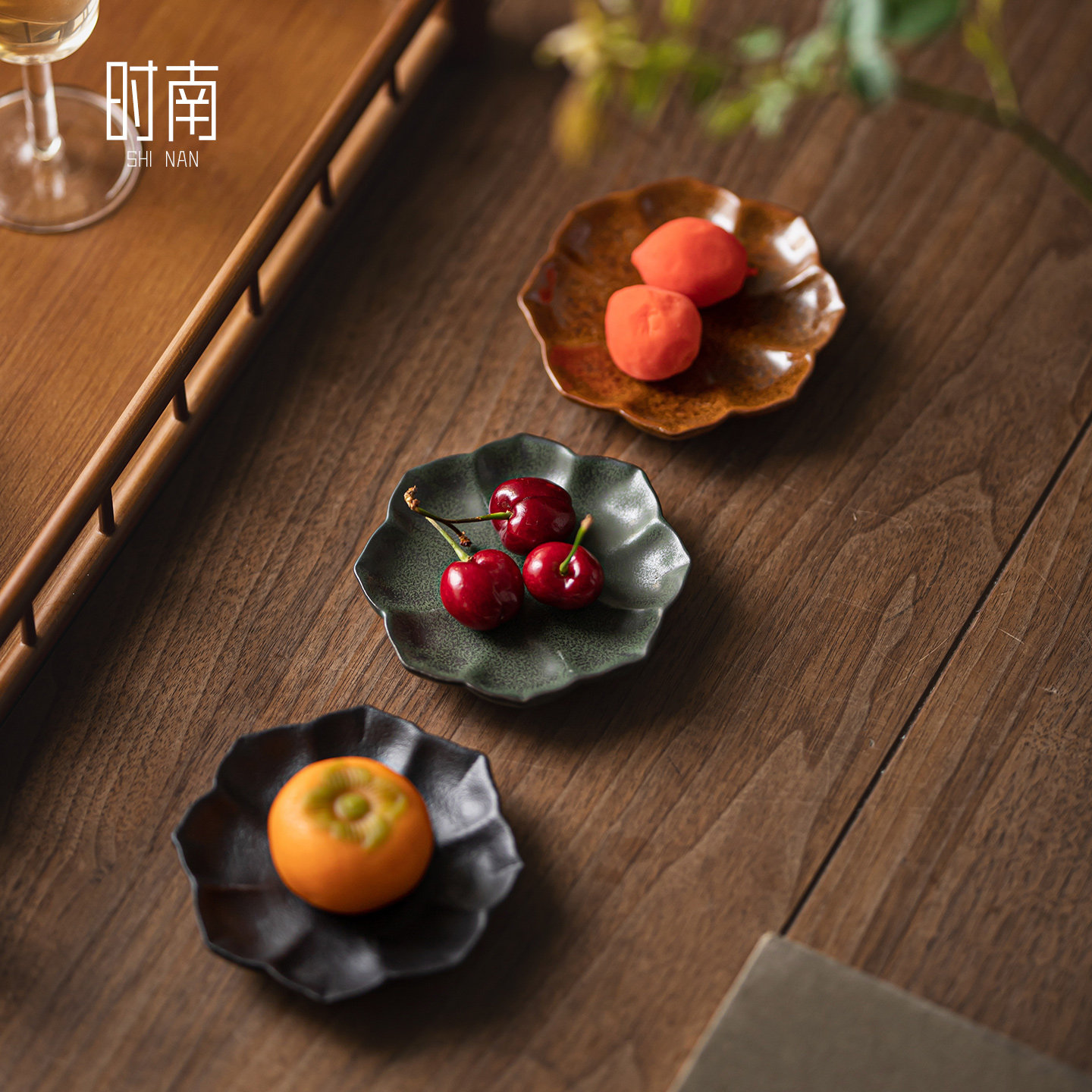 时南中式窑变精致下午茶点心碟子