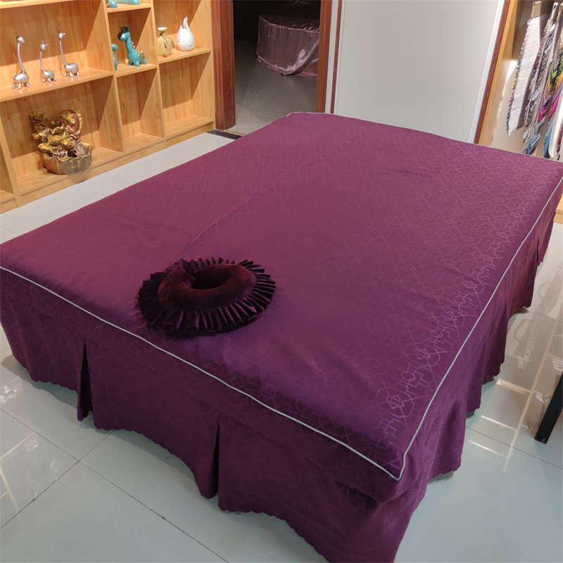 美容床单床套泰式按摩床罩带洞可定做理疗床单床罩按摩床裙式床笠