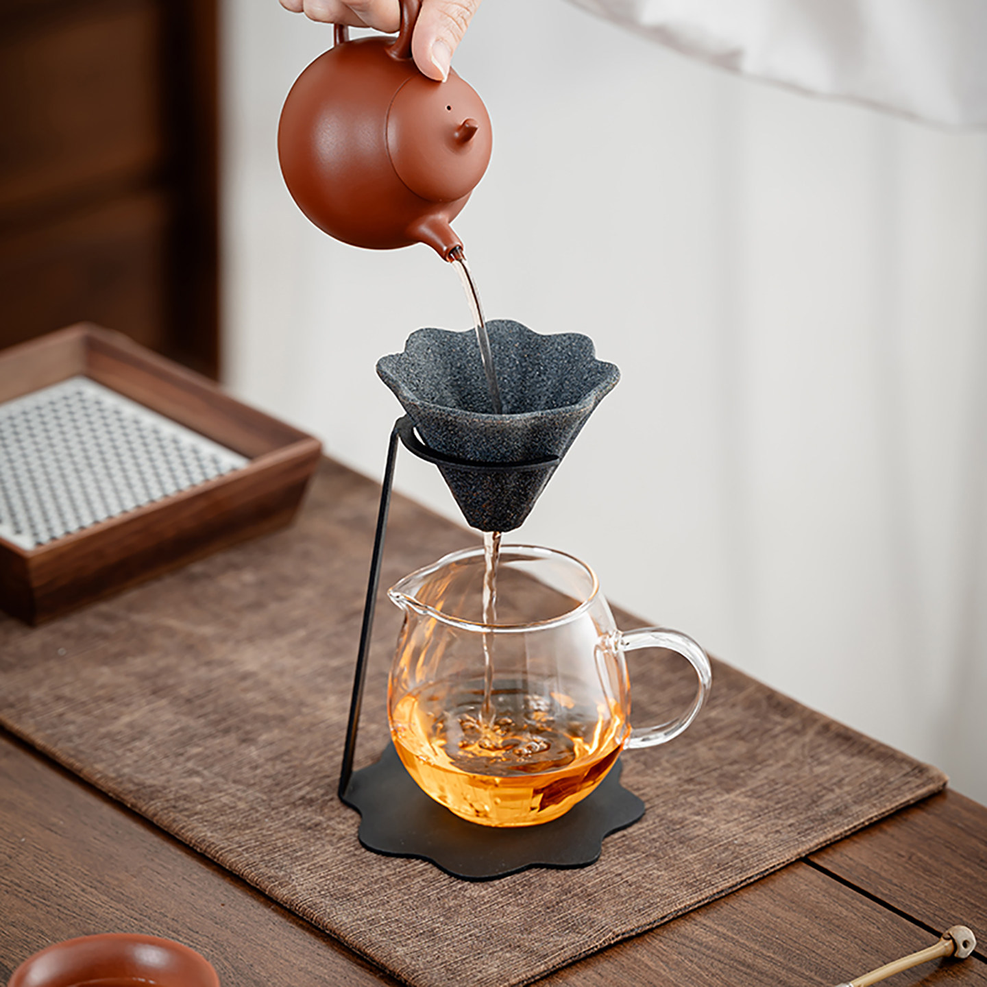 无孔茶漏公道杯茶水分离过滤网小青柑一体泡茶神器功夫茶具配件