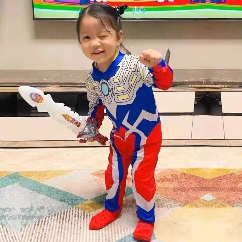 女童赛罗迪迦奥特曼服装连体衣