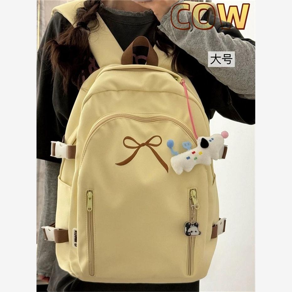 COW可爱软妹学生双肩包女初中高中生大学生女百搭小清新校园书包