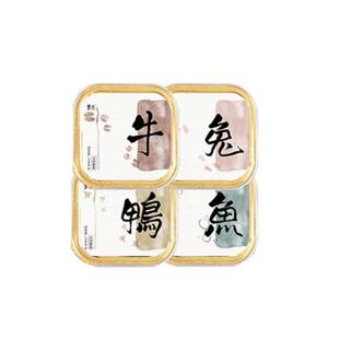 柏馋牛肉兔肉鸭肉三文鱼全价主食狗罐头餐盒拌饭鲜食湿粮零食 混