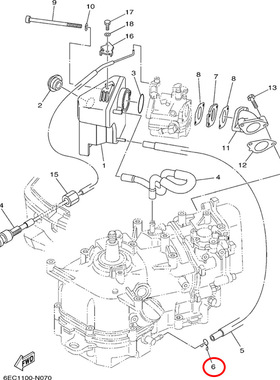 6)翟墨雅马哈舷外机船外挂机橡皮艇冲锋舟管夹90467-09M09