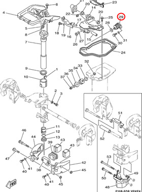 29)2冲30匹上减振器翟墨雅马哈舷外船外挂桨机689-44516-00