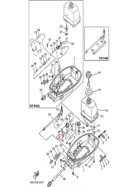 42)翟墨雅马哈舷外机船外橡皮艇冲锋舟十字槽盘头螺钉97885-04010