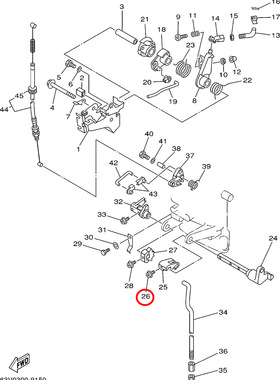 28)翟墨雅马哈舷外机船外挂机橡皮艇十字槽小盘头螺钉90159-05M25