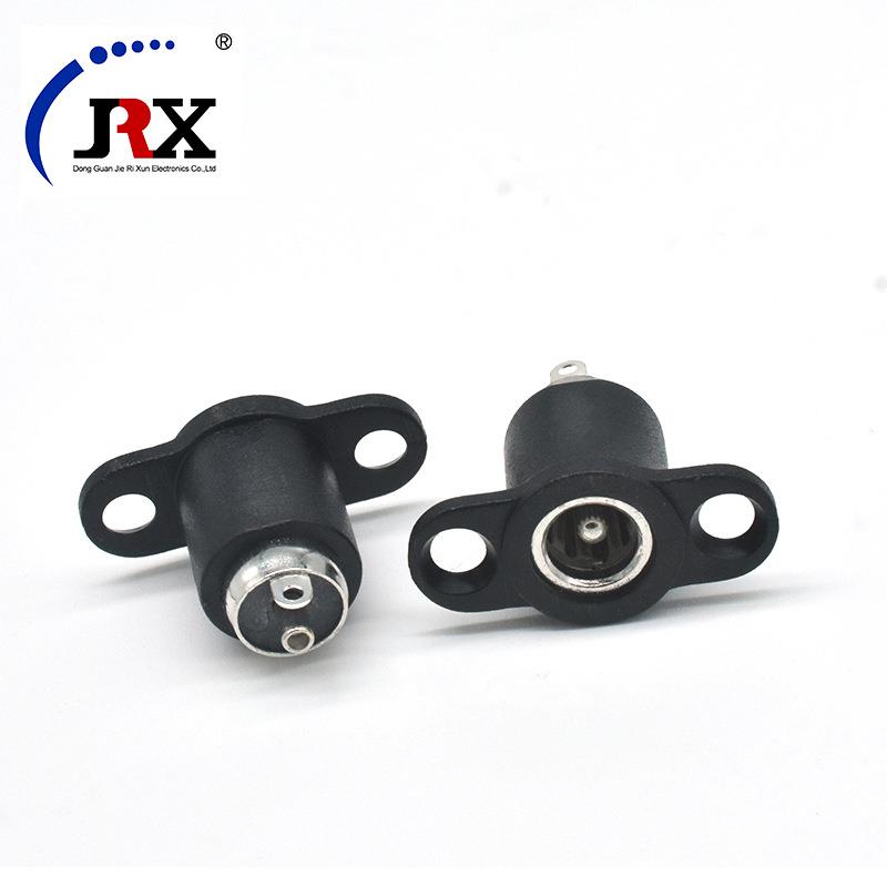 厂家直供5521 25 5.5*2.1*2.5带耳朵卡扣螺丝固定DC电源插座母座