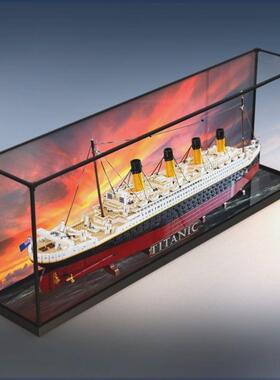 亚克力展示盒 适用乐高10294泰坦尼克号收纳手办透明收纳盒