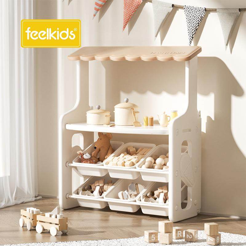 儿童多功能书架宝宝玩具收纳架子幼儿园收纳储物柜绘本架图书架