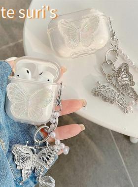 3D Cute Butterfly Funda for Airpods Pro Case Soft Clear Earp