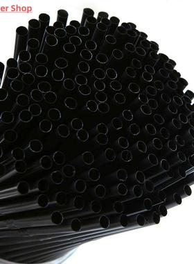 100pcs/Set Black Cocktail Straws Black Plastic Straw For Bir