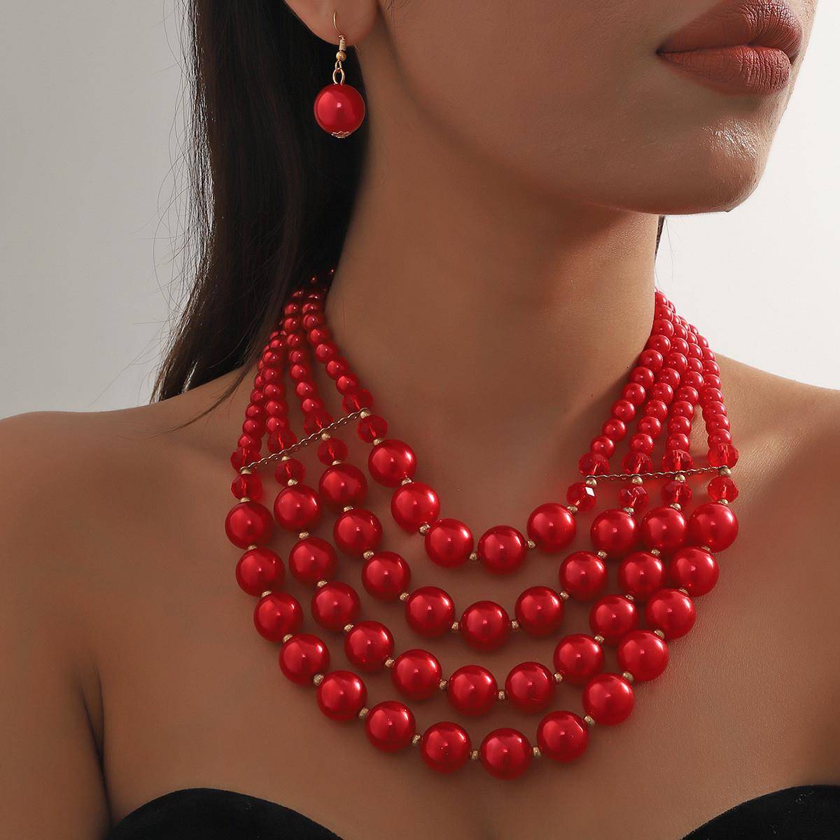 多层珠子流苏项链尼日利亚饰品女 necklace suit women jewelry
